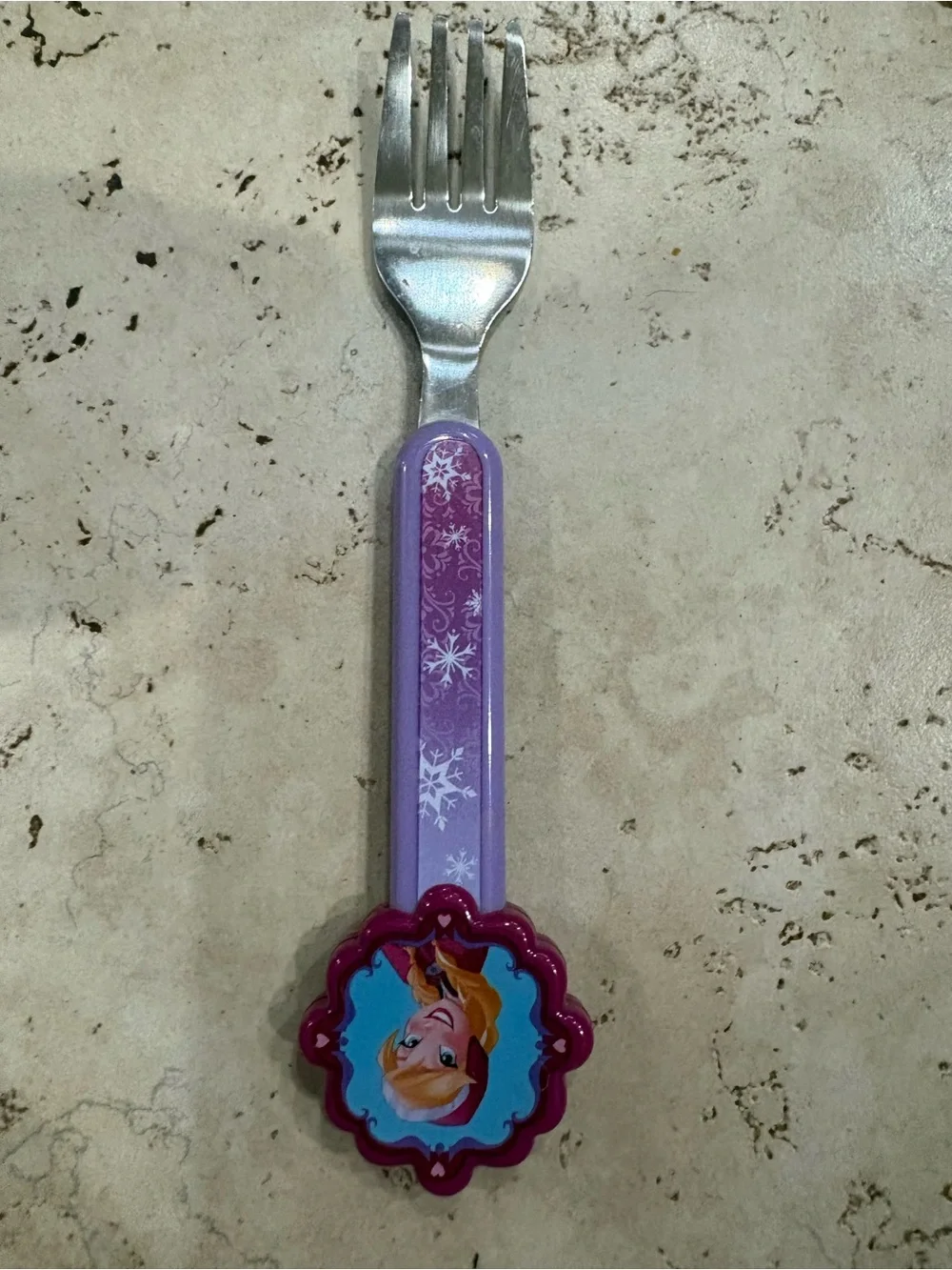 Disney Purple Kids Fork with Snow Princess Accent